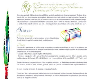 Bases del 4 Concurso Internacional de Diseño de Cartelismo Publicitario Francisco Mantecón