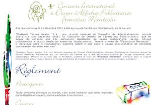 Conditions du 4. Concours International de Dessin d’Affiches Publicitaires Francisco Mantecón